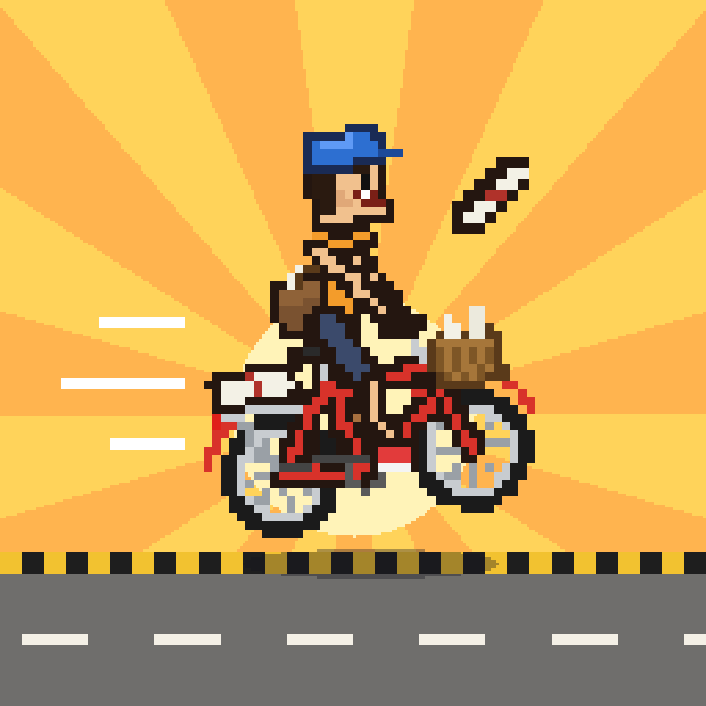App icon: the paperboy on a blue background