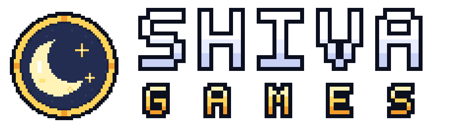 Shiva Games studio logo in pixel art